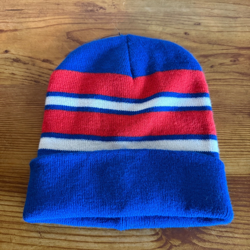 Retro‎ Striped Beanie Bold Primary Colors Streetwear Winter Hat Cozy Comfort